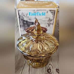 Vintage Anchor Hocking Fairfield 2pc Candy Compote